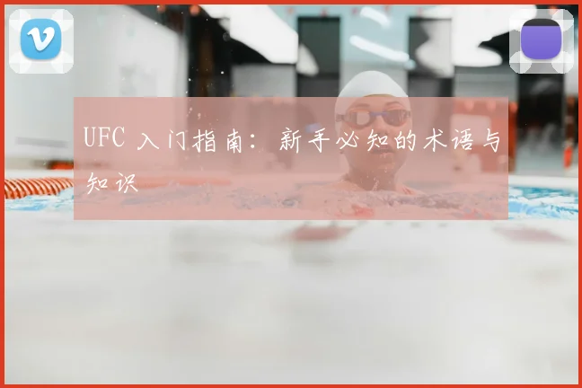UFC 入门指南:新手必知的术语与知识